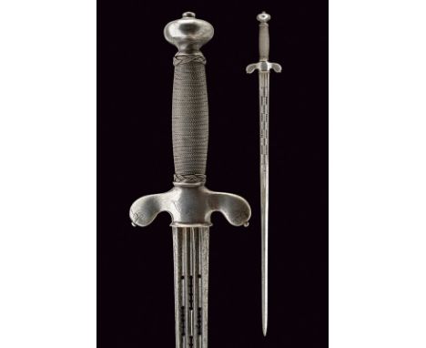 A pillow sword, dating: circa 1700, provenance: England, dating: circa 1700, provenance: England, Straight, double-edged blad