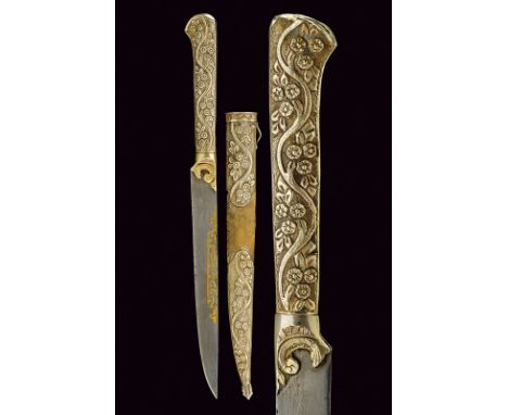 A fine yatagan type knife, dating: mid-19th Century, provenance: Turkey, dating: mid-19th Century, provenance: Turkey, Straig