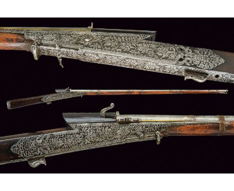 A fine matchlock gun, dating: first quarter of the 19th Century, provenance: India, dating: first quarter of the 19th Century