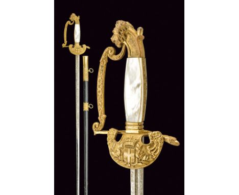 A small sword of a civil court servant, dating: second quarter of the 20th Century, provenance: Piedmont, dating: second quar