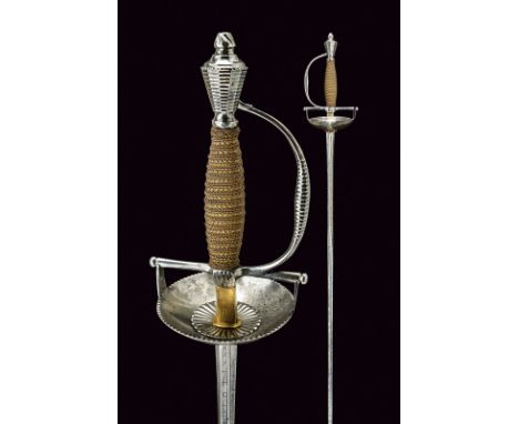 A fine small sword, dating: late 18th Century, provenance: Spain, dating: late 18th Century, provenance: Spain, Thin and stro