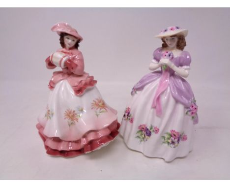 Two Royal Worcester figures, Sweet Anemone No. 1427 of 9500, and Sweet Aster No.1427 of 9500.  
