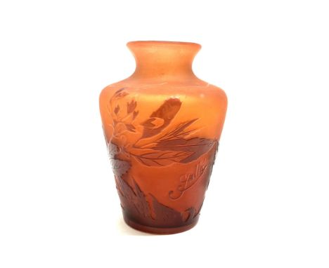 A Galle cameo glass vase, height 9.5cm