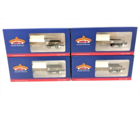 Bachmann : 38-345A FNA Nuclear Flask Wagon Flat Floor 550009, boxed. (4) 