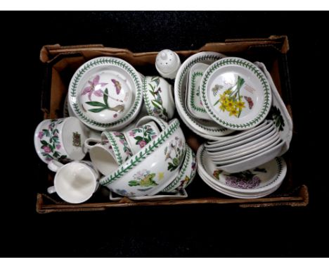 A box of Portmeirion Botanical Gardens dinner ware 