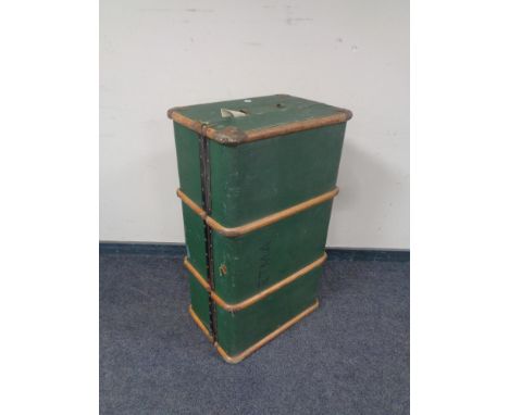 An early 20th century Bentwood trunk.  