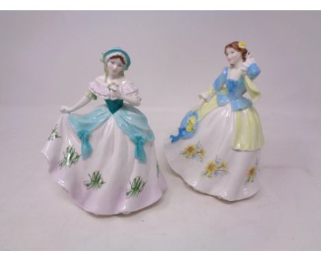 Two Royal Worcester figures, Sweet Daffodil No.1427 of 9500 and Sweet Snowdrop No.1427 of 9500.  