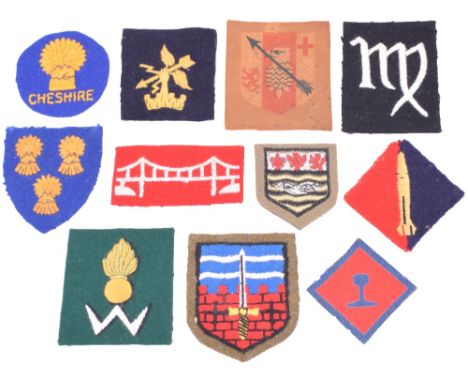 Selection of Anti-Aircraft, Royal Artillery, Royal Engineers, Royal Army Medical Corps and Royal Army Service Corps Cloth For