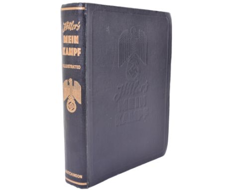 WW2 Adolf Hitler Mein Kampf Deluxe Edition, being an illustrated example published by Hutchinsons in leather covers. Some lig