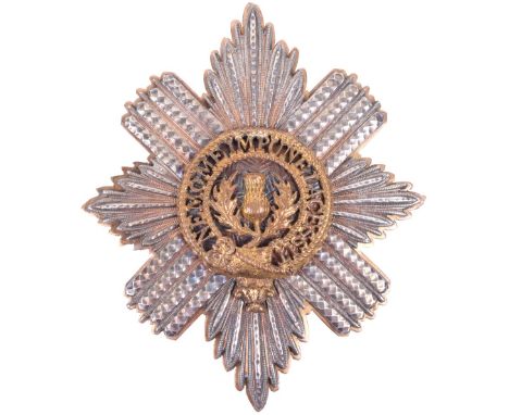 Scots Fusilier Guards Officers Shoulder Belt Plate Overlay pre-1855, fine example of the central silvered star with brass bac