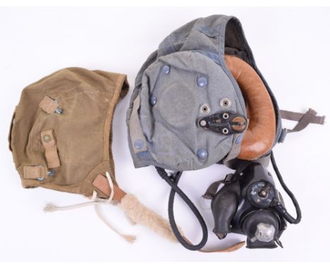 Royal Air Force G-Type Flying Helmet, complete with leather ear cups and earphones to the interior. Original Size 2 label to 