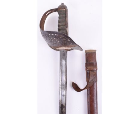 British George V 1897 Pattern Devonshire Regiment Officers Sword, standard pattern example with George V monogram to the pier