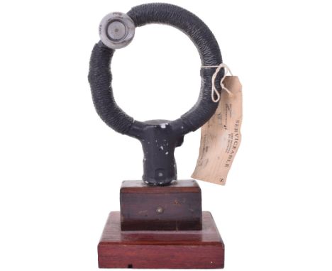 Harvard Aircraft Spade Grip, with alloy fire button, stamped to the lower section “AH 2242”. Attached to the grip is a servic