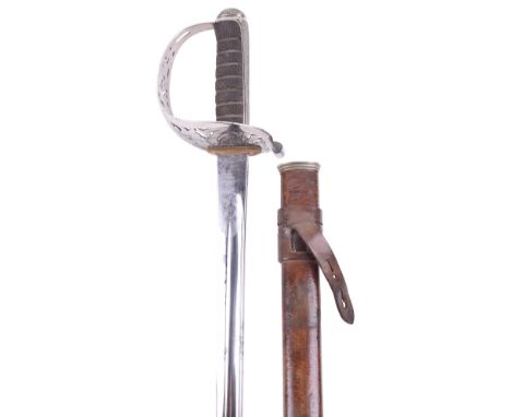 Scarce 6th Dragoon Guards Officers Undress Sword for 1901-1912, Wilkinson blade and solid hilt No. 45943, etched with maker’s