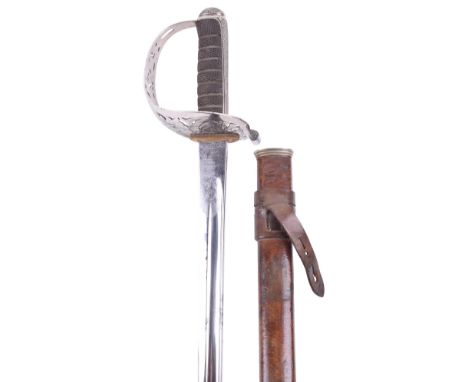 Scarce 6th Dragoon Guards Officers Undress Sword for 1901-1912, Wilkinson blade and solid hilt No. 45943, etched with maker’s