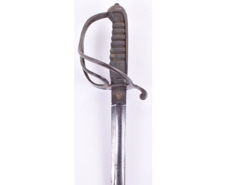 British 1821 Pattern 1st Northumberland Volunteer Artillery Officers Sword, three bar hilt with the grip retaining the origin