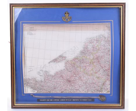 Royal Air Force Aircrew Issue Tissue Paper Escape Map and Escape Compass, interesting example of the tissue escape map as iss