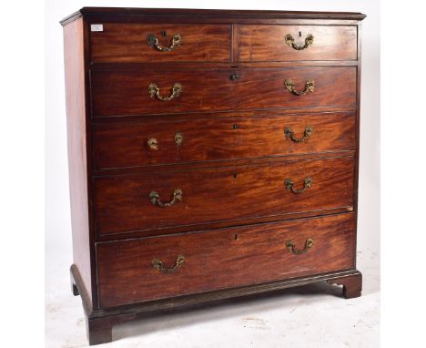 A 19th century Victorian mahogany chest of drawers. The chest having two short drawers over four long drawers, each with deco