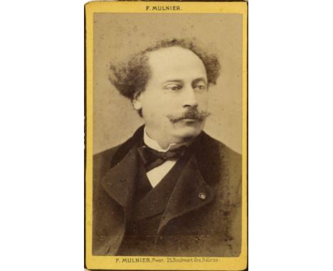 [DUMAS ALEXANDRE]: Fils (1824-1895) French Author and Dramatist. Vintage unsigned carte-de-visite photograph, the albumen pri