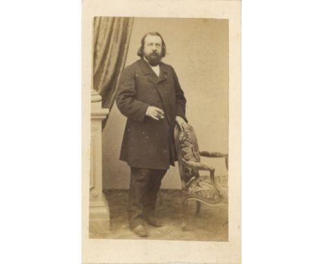[GAUTIER THEOPHILE]: (1811-1872) French Poet. Vintage unsigned carte-de-visite photograph, the sepia albumen print by Richebo