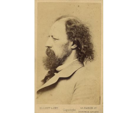 [TENNYSON ALFRED]: (1809-1892) English Poet Laureate. Vintage unsigned carte-de-visite photograph, the excellent sepia albume