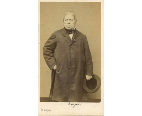 [INGRES JEAN-AUGUSTE-DOMINIQUE]: (1780-1867) French Neoclassical Painter. Vintage unsigned carte-de-visite photograph, the se