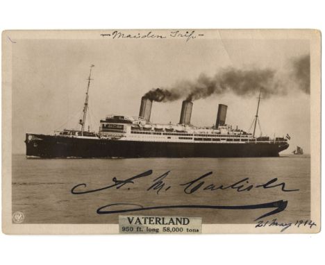 [TITANIC]: CARLISLE ALEXANDER M. (1854-1926) Irish Shipbuilder &amp; Engineer, General Manager to Harland and Wolff who was p