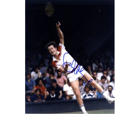 TENNIS: John McEnroe (1959- ) American Tennis Player, Wimbledon Champion 1981, 1983 &amp; 1984. Signed colour 11 x 14 photogr