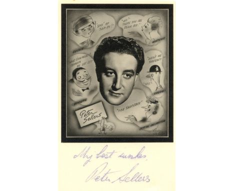 SELLERS PETER: (1925-1980) British Comedian &amp; Actor. Vintage signed postcard photograph, an early portrait study of Selle