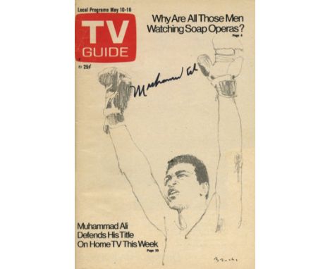 ALI MUHAMMAD: (1942- ) American Boxer, World Heavyweight Champion. A printed 8vo American TV Guide magazine issued for 10th -