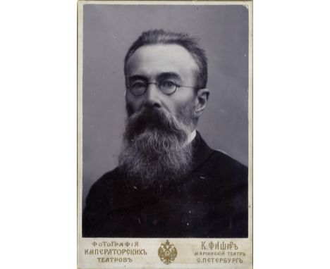 [RIMSKY-KORSAKOV NICOLAI]: (1844-1908) Russian Composer. A fine vintage unsigned cabinet photograph by an Imperial Russian ph