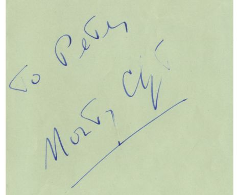 CLIFT MONTGOMERY: (1920-1966) American Actor. Vintage blue fountain pen ink signature and inscription ('To Peter Monty Clift'
