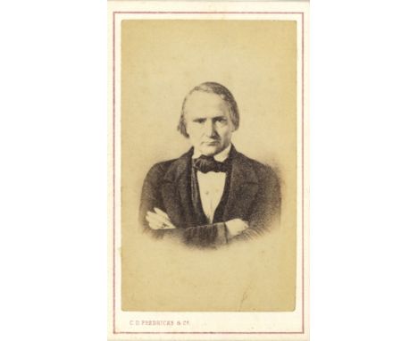 [HUGO VICTOR]: (1802-1885) French Poet and Novelist. Vintage unsigned carte-de-visite photograph, the sepia albumen print by 