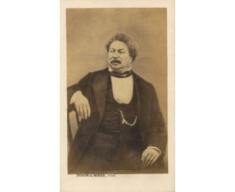 [DUMAS ALEXANDRE]: (1802-1870) Pere. French Writer of The Three Musketeers. Vintage unsigned carte-de-visite photograph, the 