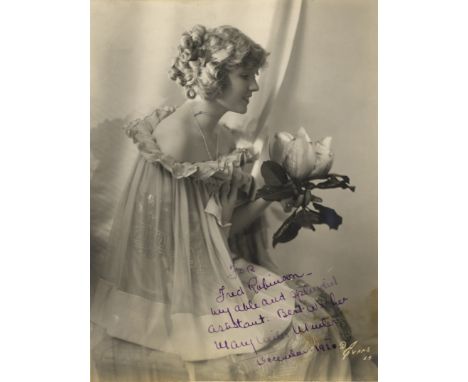 MINTER MARY MILES: (1902-1984) American Actress of the silent screen. Rare vintage signed and inscribed 7 x 9 photograph of t