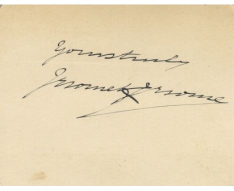 ENGLISH LITERATURE: Selection of signed clipped pieces, card (1) by various English writers and novelists comprising G. K. Ch