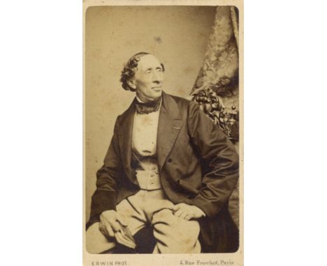 [ANDERSEN HANS CHRISTIAN]: (1805-1875) Danish Author &amp; Poet. Vintage unsigned carte-de-visite photograph, the sepia album