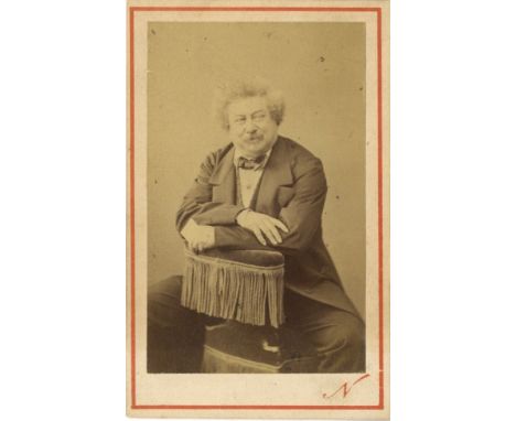 [DUMAS ALEXANDRE]: (1802-1870) Pere. French Writer of The Three Musketeers. Vintage unsigned carte-de-visite photograph, the 