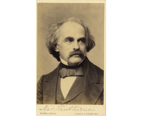 [HAWTHORNE NATHANIEL]: (1804-1864) American Novelist. Vintage unsigned carte-de-visite photograph, the sepia albumen print by