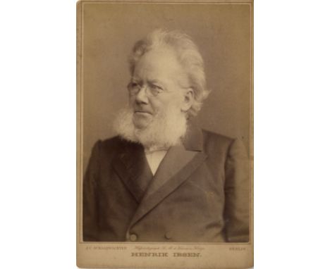 [IBSEN HENRIK]: (1828-1906) Norwegian Playwright. Vintage unsigned cabinet photograph by J. C. Schaarwachter of Berlin, the e