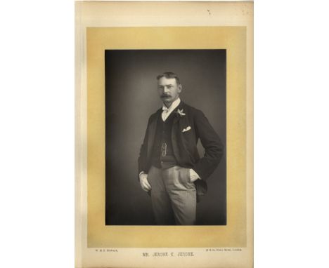 [JEROME JEROME K.]: (1859-1927) English Writer &amp; Humorist. Vintage unsigned 5.5 x 8.5 photograph by W &amp; D Downey of L