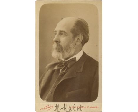 [MALOT HECTOR]: (1830-1907) French Writer. Vintage unsigned carte-de-visite photograph, the excellent sepia albumen print by 