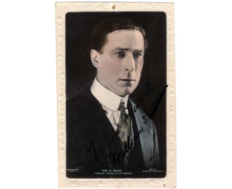 WESTERNS: Selection of vintage signed postcard photographs and slightly larger by various film actors, all of them associated