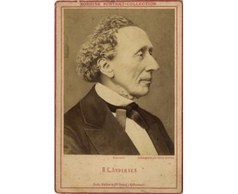 [ANDERSEN HANS CHRISTIAN]: (1805-1875) Danish Author &amp; Poet. Vintage unsigned cabinet photograph by Budtz Müller of Copen
