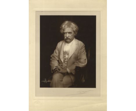 [TWAIN MARK]: (1835-1910) American Writer. An excellent unsigned vintage 10 x 13 sepia photograph by A. F. Bradley of New Yor