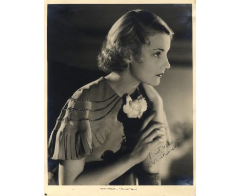 CHANDLER HELEN: (1906-1965) American Actress, famous for her role as Mina Harker in Dracula (1931). Rare vintage signed 8 x 1