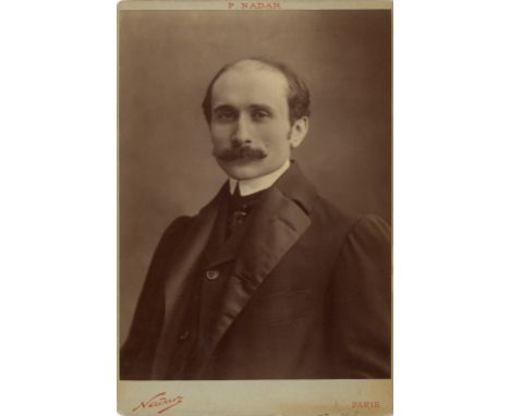 [ROSTAND EDMOND]: (1868-1918) French Poet and Playwright. Vintage unsigned cabinet photograph by Nadar of Paris, the very fin