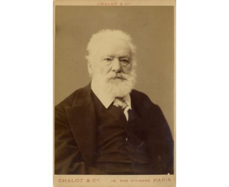 [HUGO VICTOR]: (1802-1885) French Poet &amp; Novelist. Vintage unsigned cabinet photograph by Chalot &amp; Cie. of Paris, the