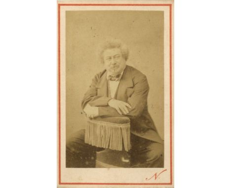 [DUMAS ALEXANDRE]: (1802-1870) Pere. French Writer of The Three Musketeers. Vintage unsigned carte-de-visite photograph, the 