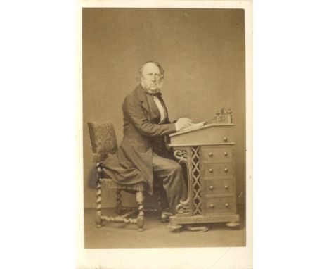 [CRUIKSHANK GEORGE]: (1792-1878) British Illustrator. A good vintage unsigned carte-de-visite photograph, the sepia albumen p